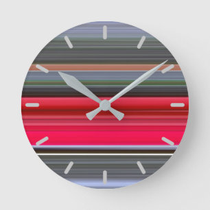 Abstract #1: Red and Grey Round Clock