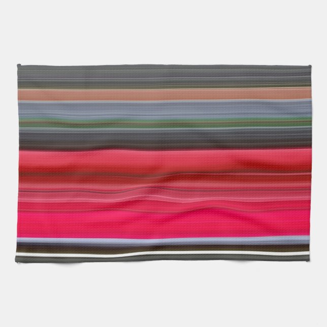 Abstract #1: Red and Grey Tea Towel (Horizontal)