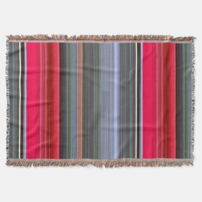 Abstract #1: Red and Grey Throw Blanket (Front)