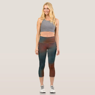 Abstract 1: reds and blues capri leggings