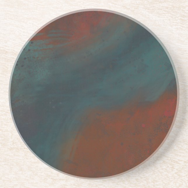Abstract 1: reds and blues coaster (Front)