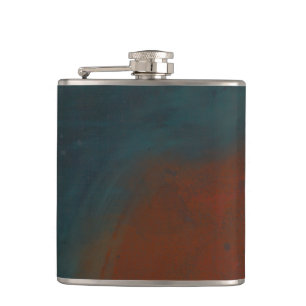 Abstract 1: reds and blues hip flask