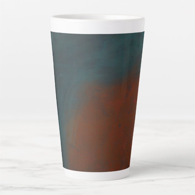 Abstract 1: reds and blues latte mug (Front)