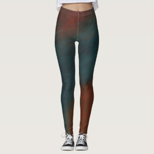 Abstract 1: reds and blues leggings