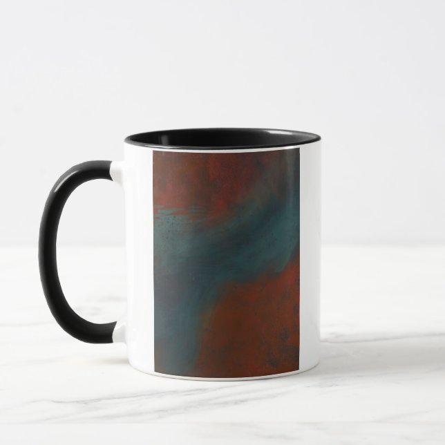 Abstract 1: reds and blues mug (Left)