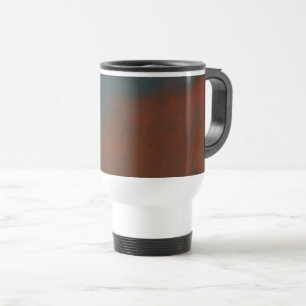Abstract 1: reds and blues travel mug