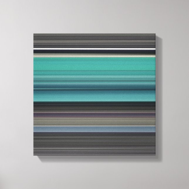 Abstract #1: Teal and grey Canvas Print (Front)