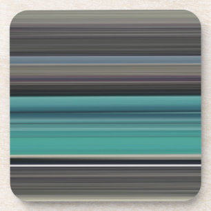 Abstract #1: Teal and grey Coaster