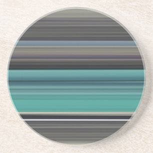 Abstract #1: Teal and grey Coaster