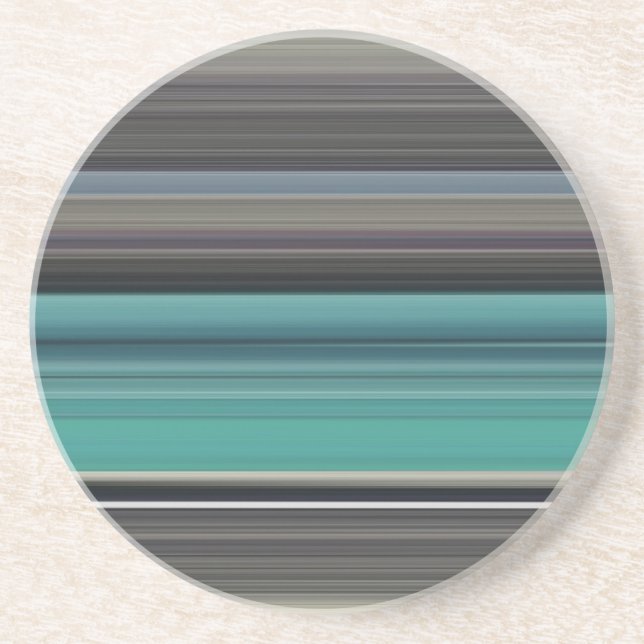 Abstract #1: Teal and grey Coaster (Front)
