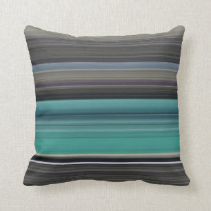 Abstract #1: Teal and grey Cushion