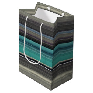 Abstract #1: Teal and grey Medium Gift Bag