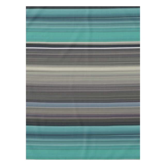 Abstract #1: Teal and grey Tablecloth (Front)