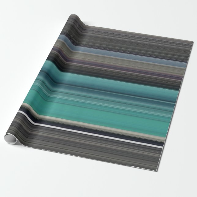 Abstract #1: Teal and grey Wrapping Paper (Unrolled)