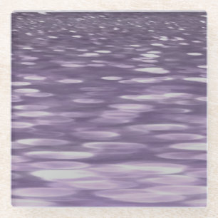Abstract #1: Ultra Violet Shimmer Glass Coaster