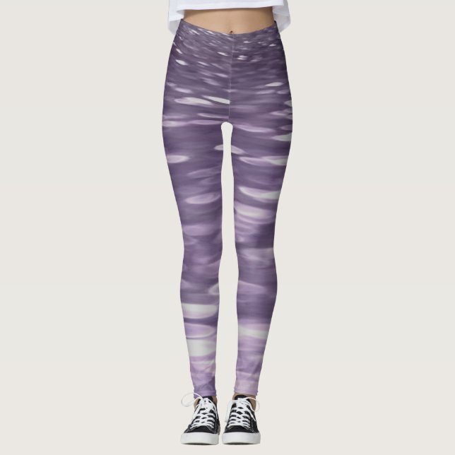 Abstract #1: Ultra Violet Shimmer Leggings (Front)