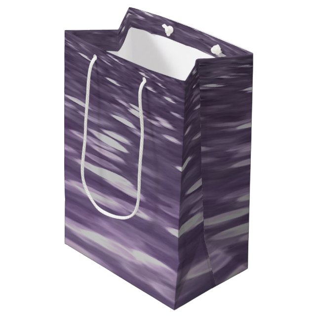 Abstract #1: Ultra Violet Shimmer Medium Gift Bag (Front Angled)