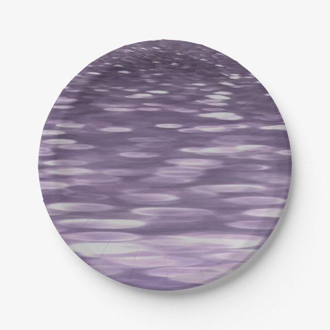 Abstract #1: Ultra Violet Shimmer Paper Plate (Front)