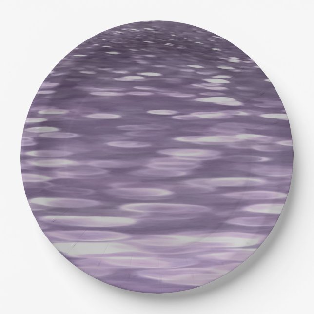 Abstract #1: Ultra Violet Shimmer Paper Plate (Front)