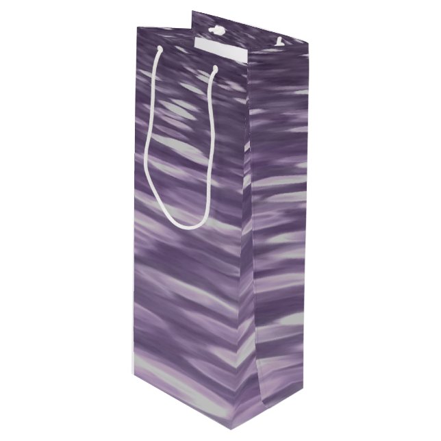 Abstract #1: Ultra Violet Shimmer Wine Gift Bag (Front Angled)