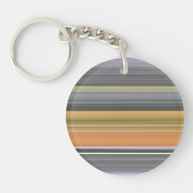 Abstract #1: Yellow and grey Key Ring (Front)