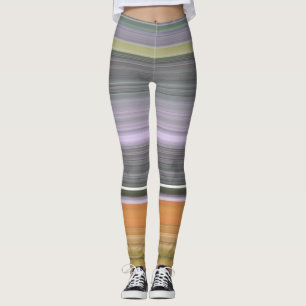 Abstract #1: Yellow and grey Leggings