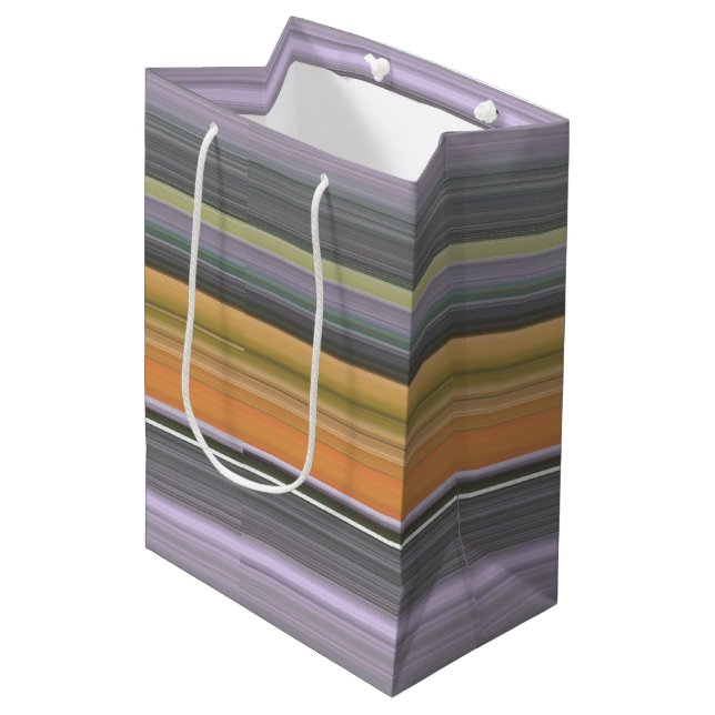 Abstract #1: Yellow and grey Medium Gift Bag (Front Angled)