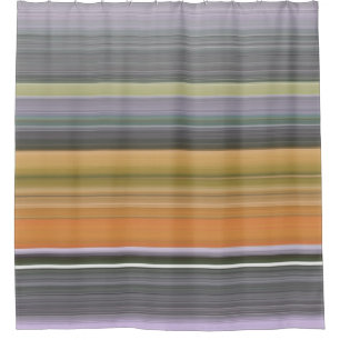 Abstract #1: Yellow and grey Shower Curtain