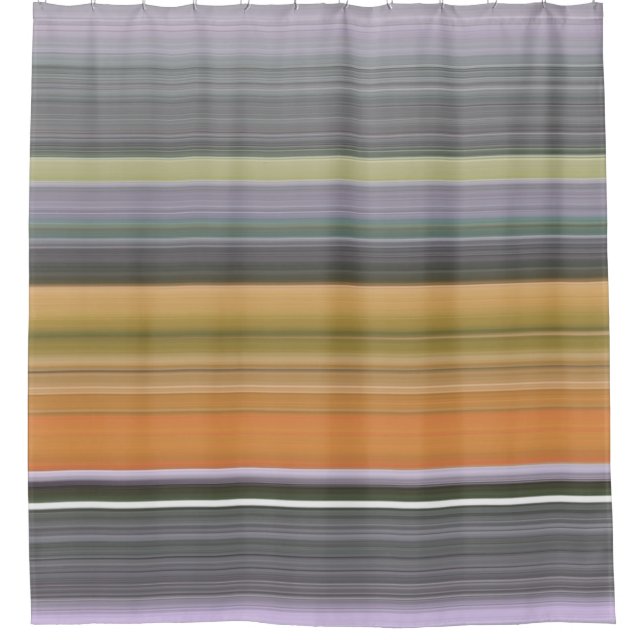Abstract #1: Yellow and grey Shower Curtain (Front)