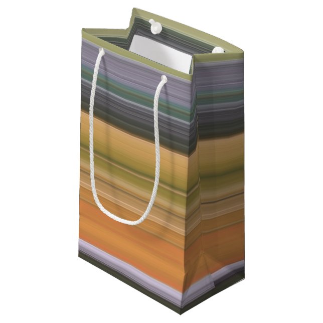 Abstract #1: Yellow and grey Small Gift Bag (Front Angled)