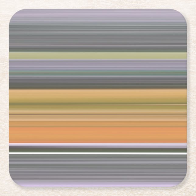 Abstract #1: Yellow and grey Square Paper Coaster (Front)