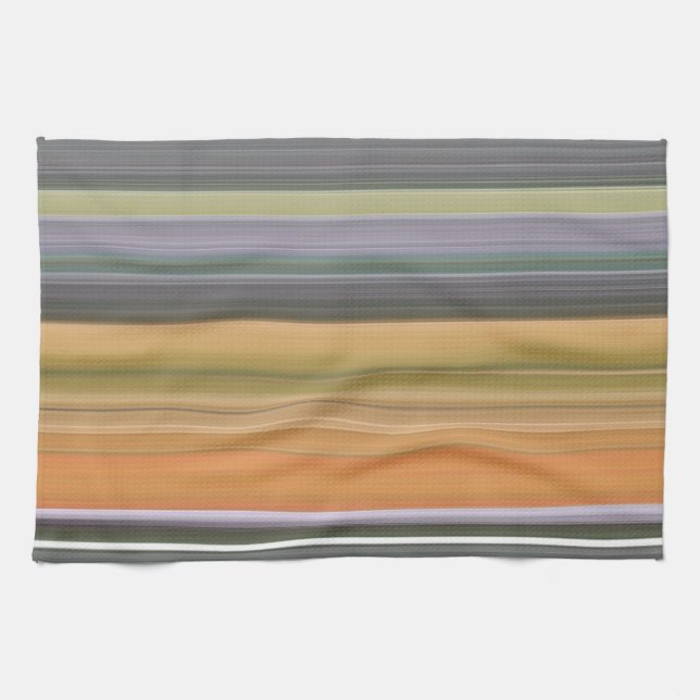Abstract #1: Yellow and grey Tea Towel (Horizontal)