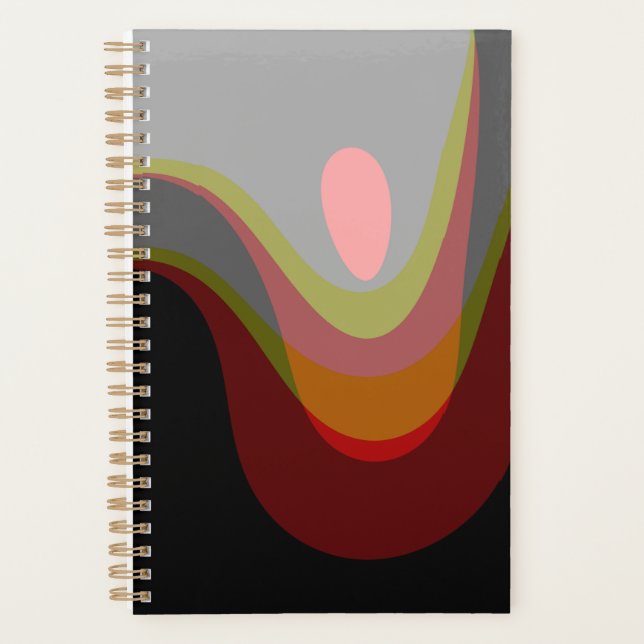 Abstract 20529 - colourful retro style planner (Front)