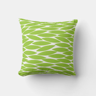 Abstract 250713 - Martian Green on White Cushion