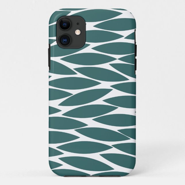 Abstract 250713 - Moss Green on White Case-Mate iPhone Case (Back)