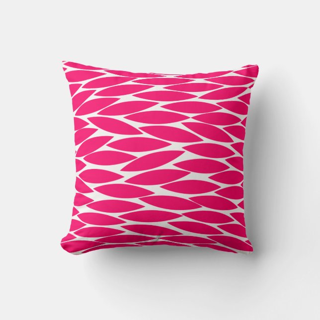 Abstract 250713 - Neon Red on White Cushion (Front)