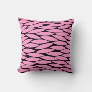 Abstract 250713 - Pink on Black Cushion