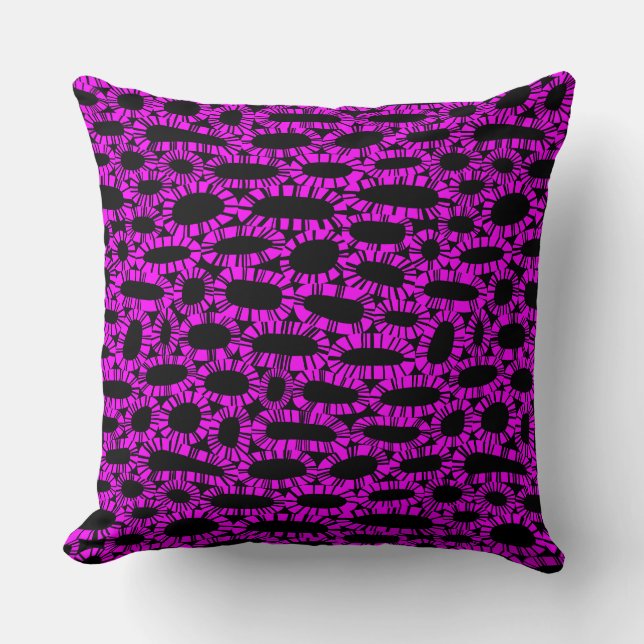 Abstract 250923 - Magenta on Black Cushion (Front)