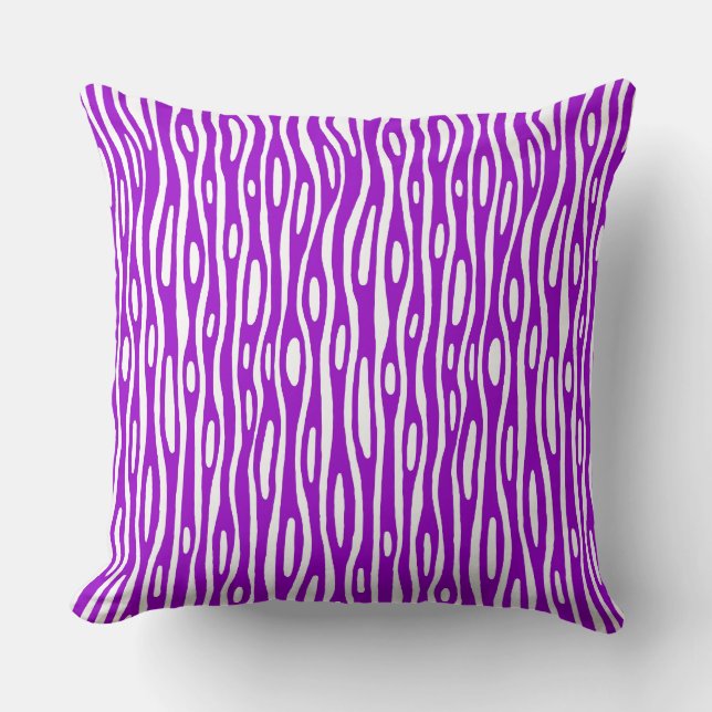 Abstract 280314 - Purple on White Cushion (Front)