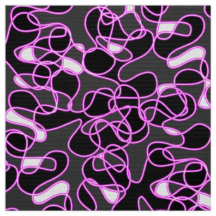 Abstract 290523 Black, Magenta and White Fabric