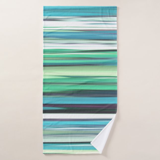 Abstract #2: Aqua blue green blur Bath Towel (Bath Towel)