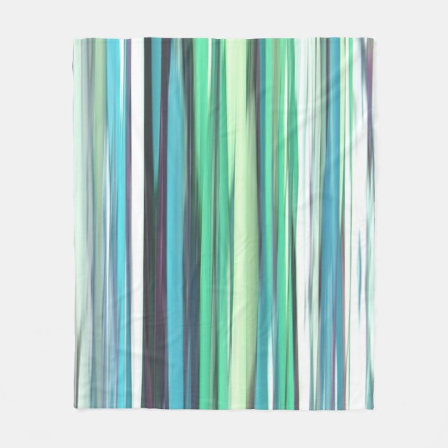 Abstract #2: Aqua blue green blur Fleece Blanket (Front)