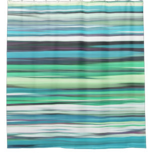 Abstract #2: Aqua blue green blur Shower Curtain