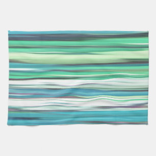 Abstract #2: Aqua blue green blur Tea Towel