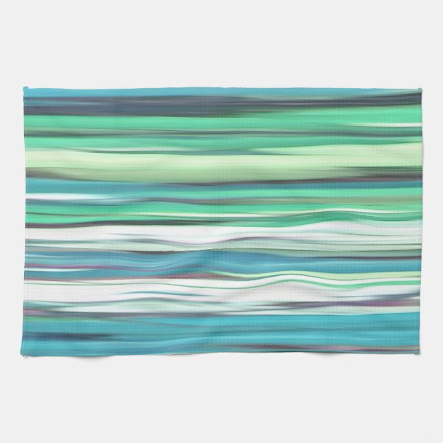 Abstract #2: Aqua blue green blur Tea Towel (Horizontal)