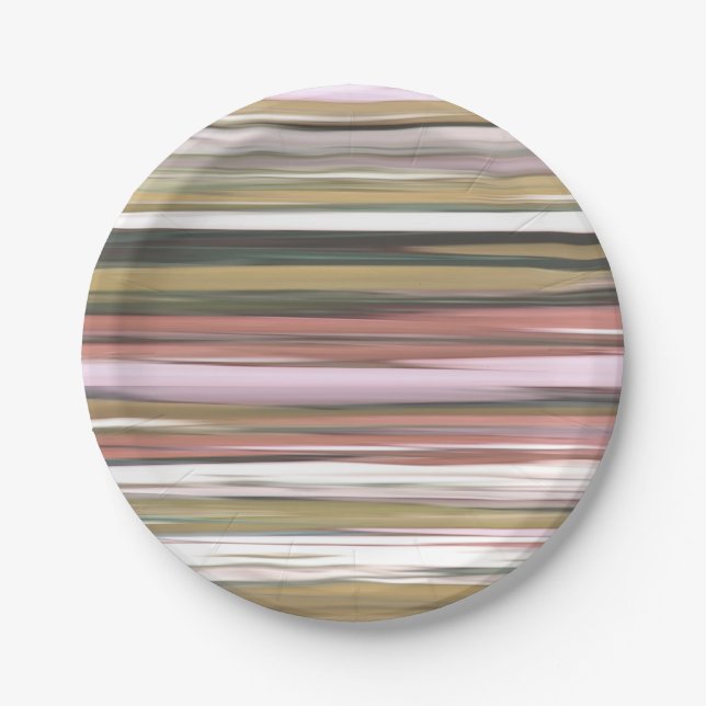 Abstract #2: Autumn Fall colors blur Paper Plate (Front)