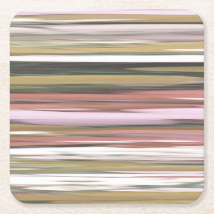 Abstract #2: Autumn Fall colors blur Square Paper Coaster