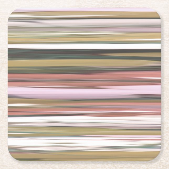 Abstract #2: Autumn Fall colors blur Square Paper Coaster (Front)