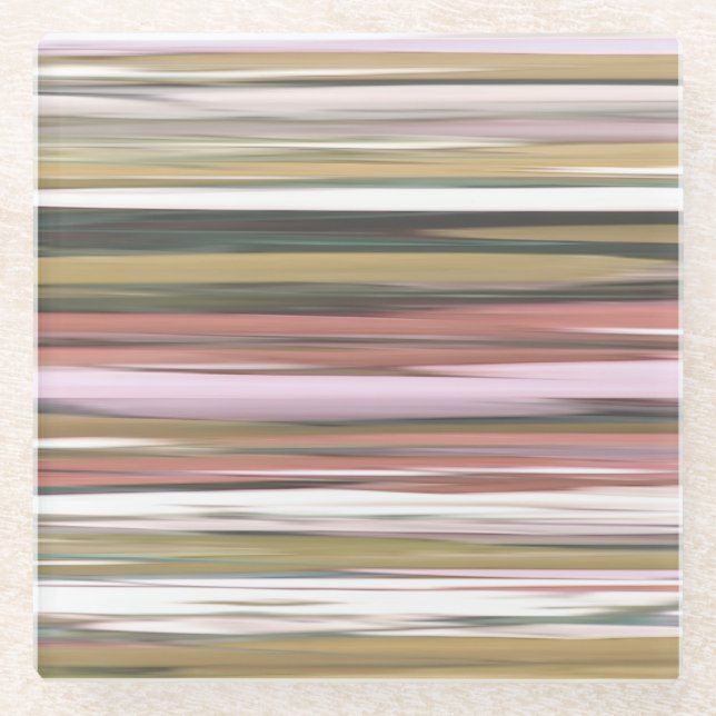 Abstract #2: Autumn Fall colours blur Glass Coaster (Front)