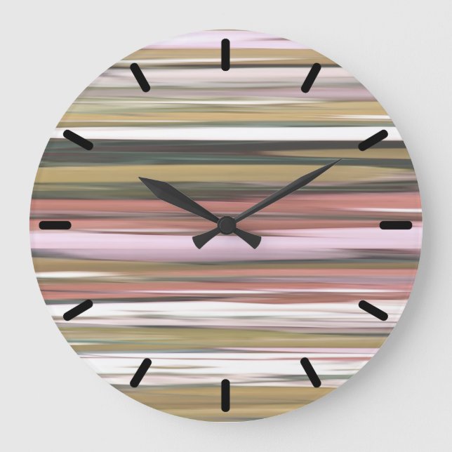 Abstract #2: Autumn Fall colours blur Large Clock (Front)